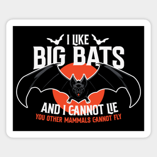 I Like Big Bats & I Cannot Lie // Funny Halloween Bat Rap Parody Sticker